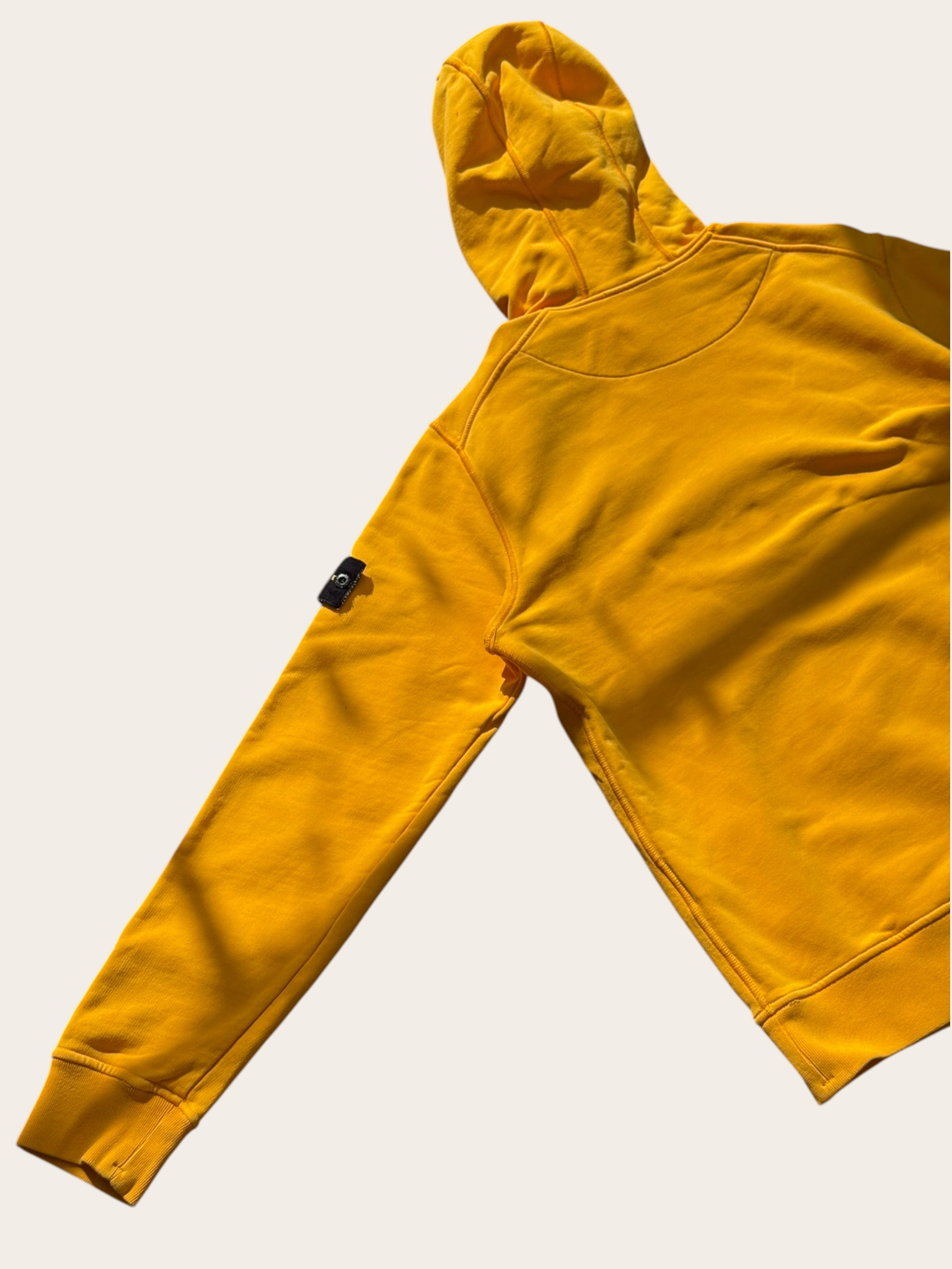 Sweat à capuche Stone Island à badge – Jaune – L – Mixte — photo complémentaire 4
