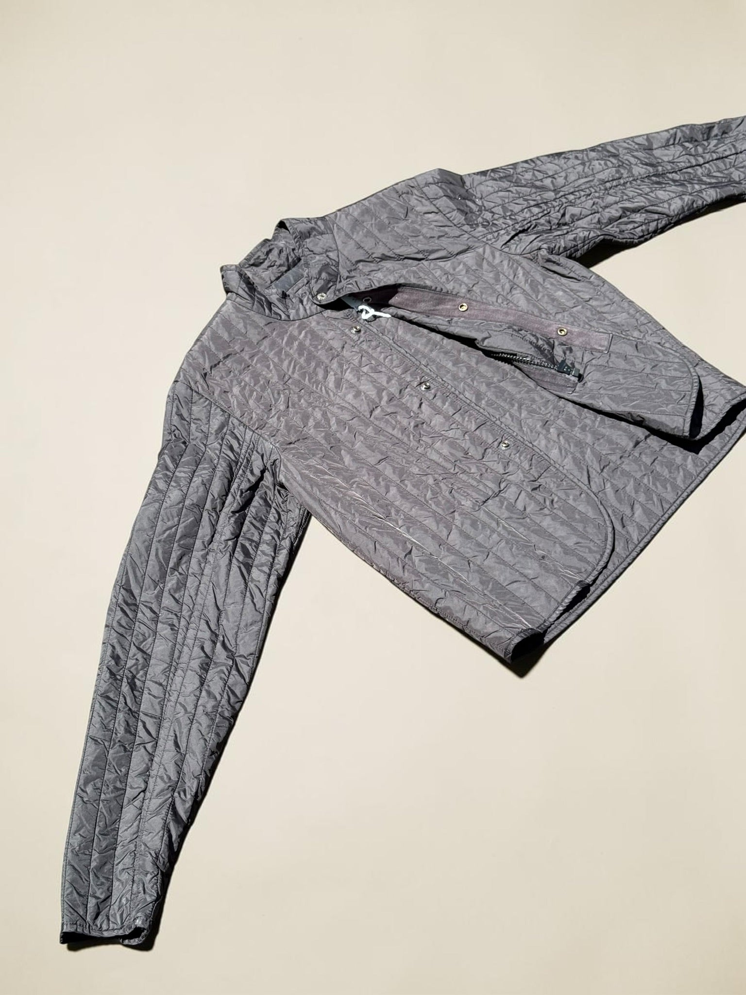 Veste Guess Matelassée Vintage Femme M Gris Y2K