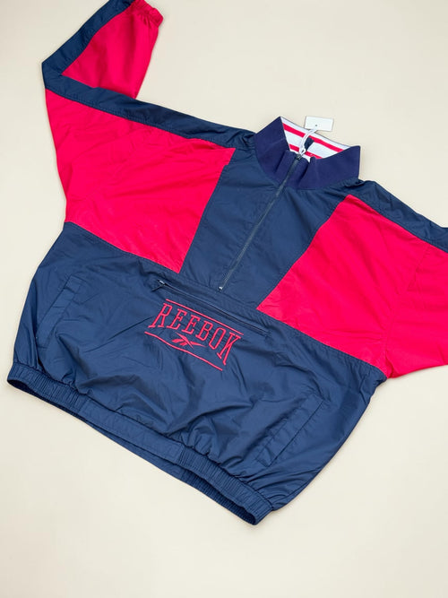 Anorak Reebok – Rouge et bleu marine – L – Mixte – Vintage — vue principale