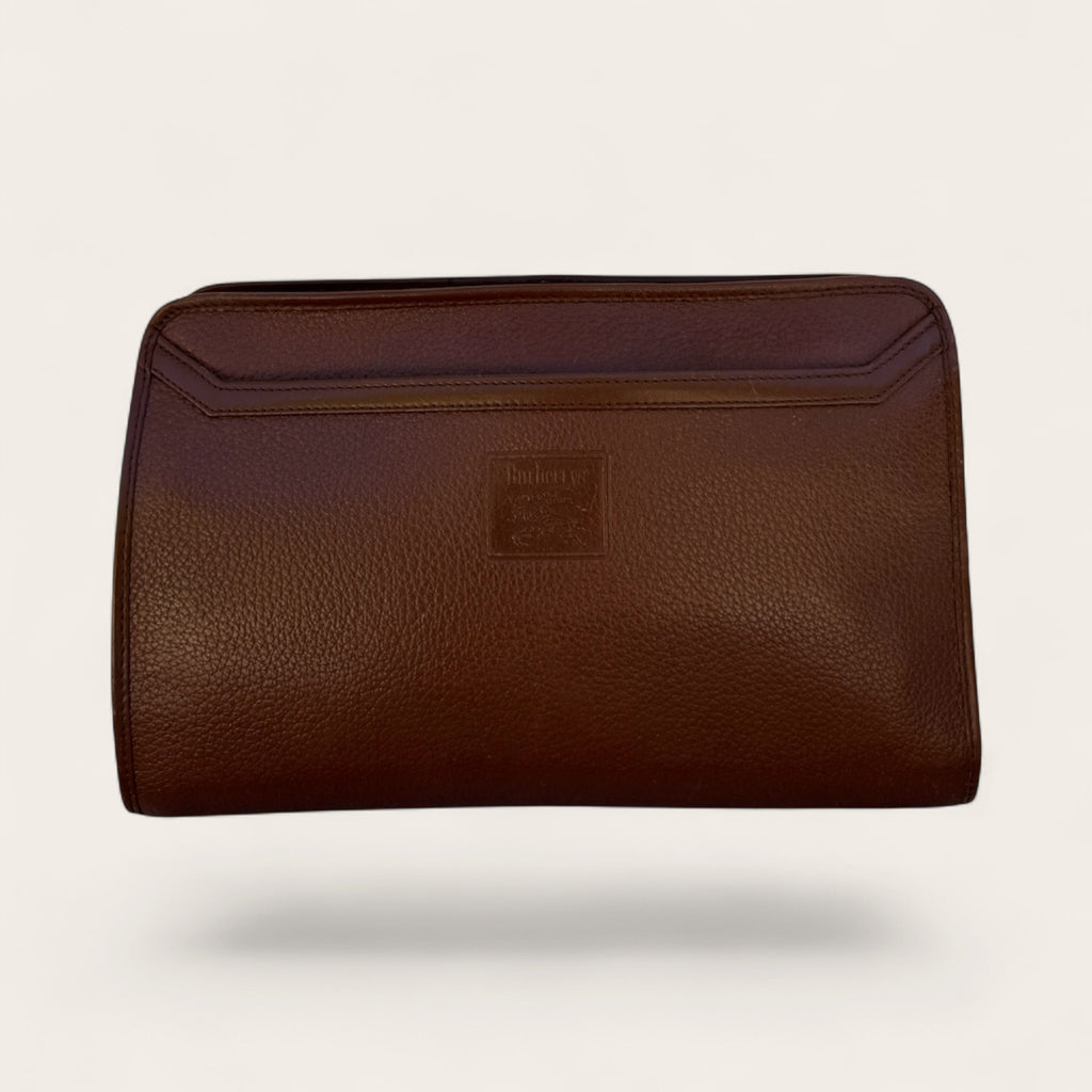Pochette Burberrys en cuir – Marron – Taille unique – Mixte – Vintage — vue principale