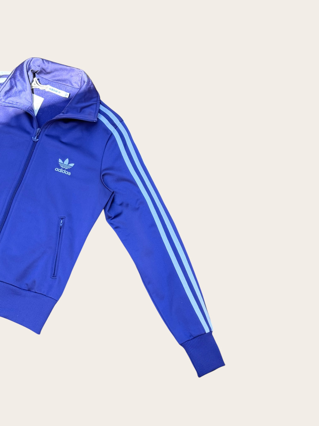 Veste de survêtement Adidas – Violette et bleu ciel – T.38 – Femme — photo complémentaire 3