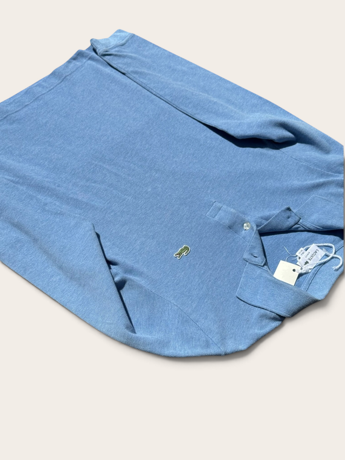 Lacoste Slim Fit Long-Sleeve Polo Shirt – Light Blue – XS – Men's