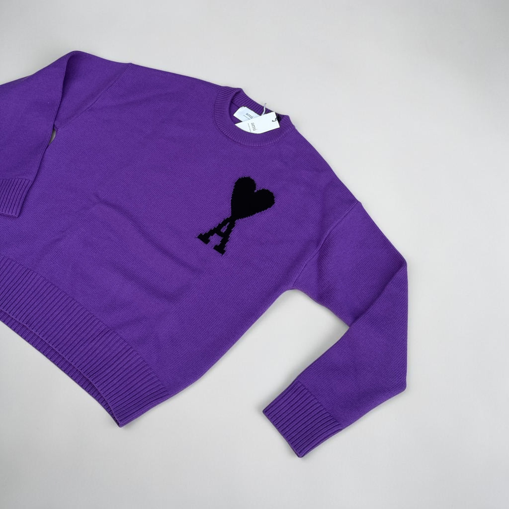 Pull Ami Paris en laine – Violet – M – Mixte — vue principale