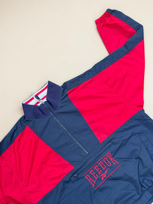 Anorak Reebok – Rouge et bleu marine – L – Mixte – Vintage — photo complémentaire 2