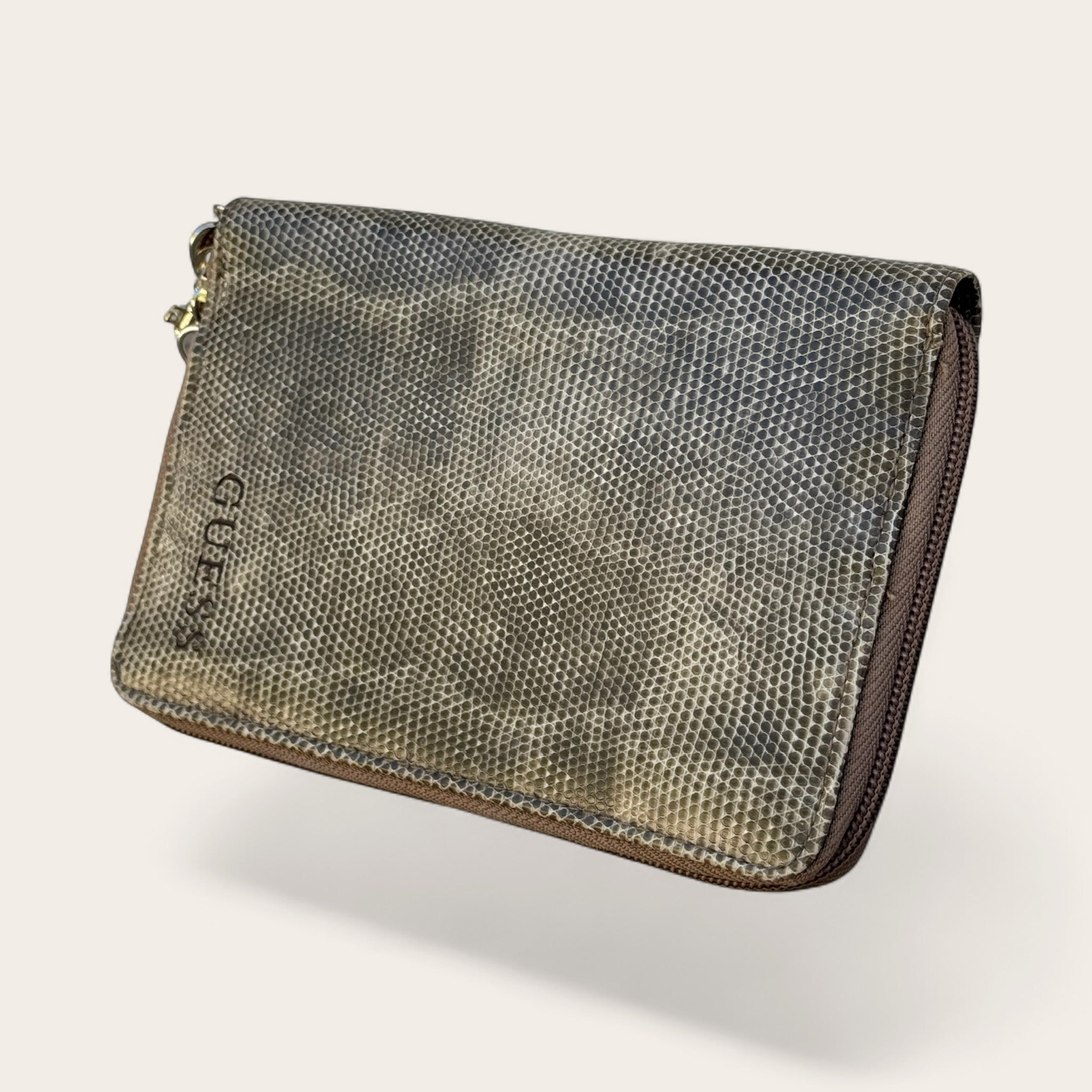 Porte-monnaie Guess effet python – Taupe – Taille unique – Femme — photo complémentaire 4