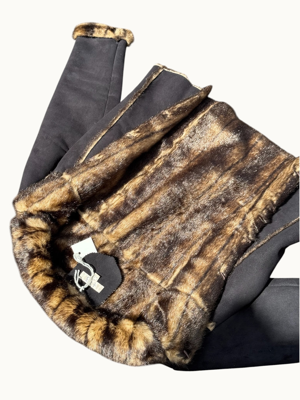 Manteau 1.2.3 en fausse fourrure – Noir et marron – T.40 – Femme — photo complémentaire 2