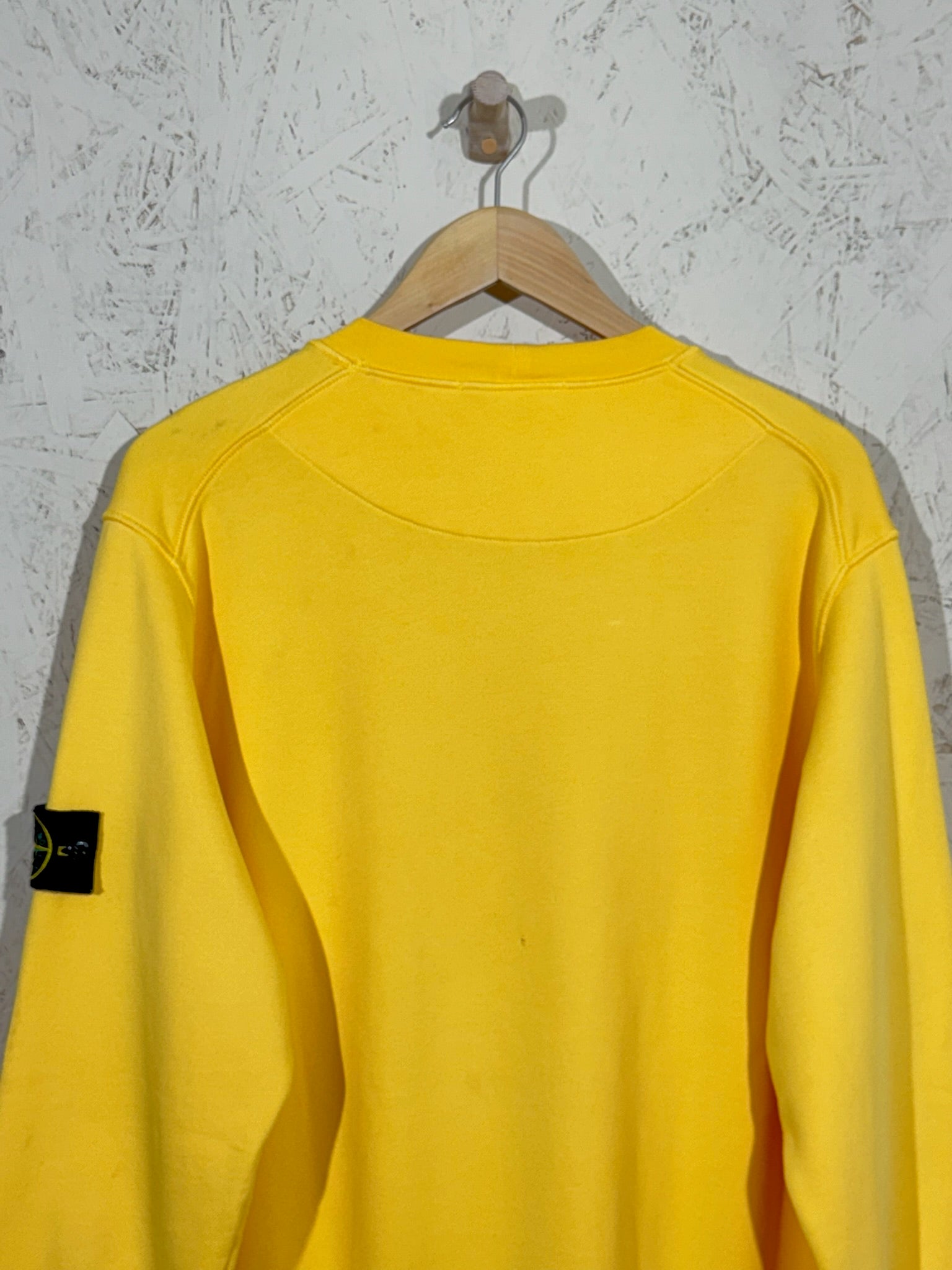 Pull Stone Island Jaune XL Mixte Badge Logo