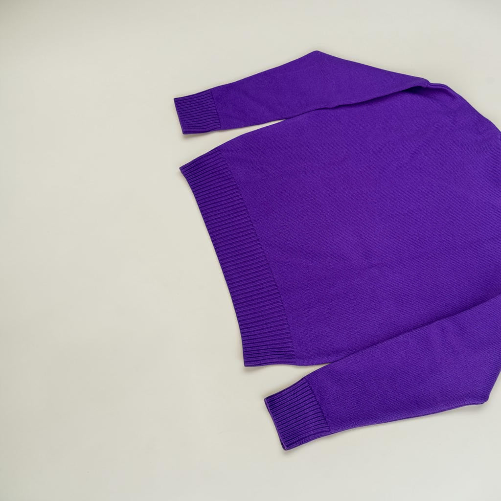 Pull Ami Paris en laine – Violet – M – Mixte — photo complémentaire 4