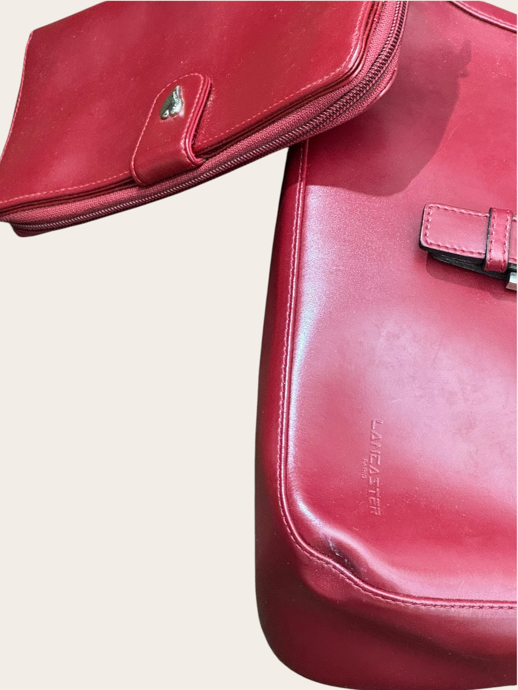 Ensemble Lancaster sac et porte-monnaie – Rouge – Taille unique – Femme — photo complémentaire 3