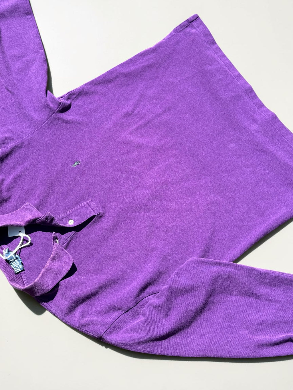 Vintage Ralph Lauren long-sleeve polo shirt purple size L men's – view 3