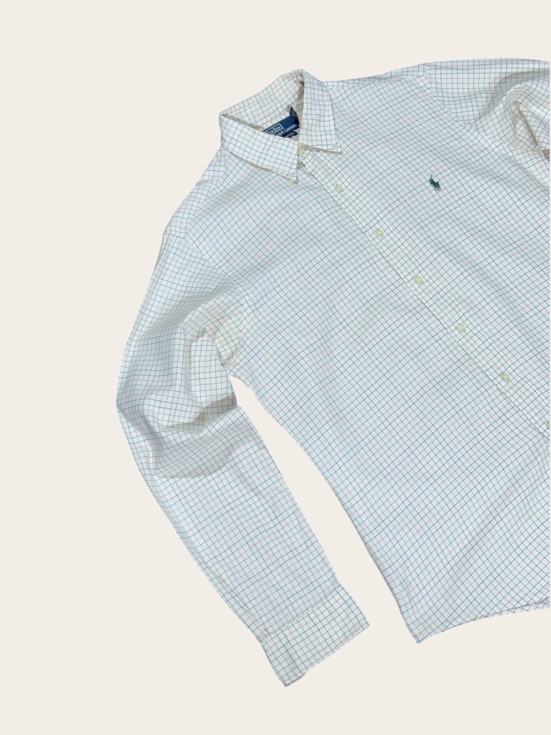 Chemise Polo Ralph Lauren à carreaux – Beige – L – Mixte — photo complémentaire 2