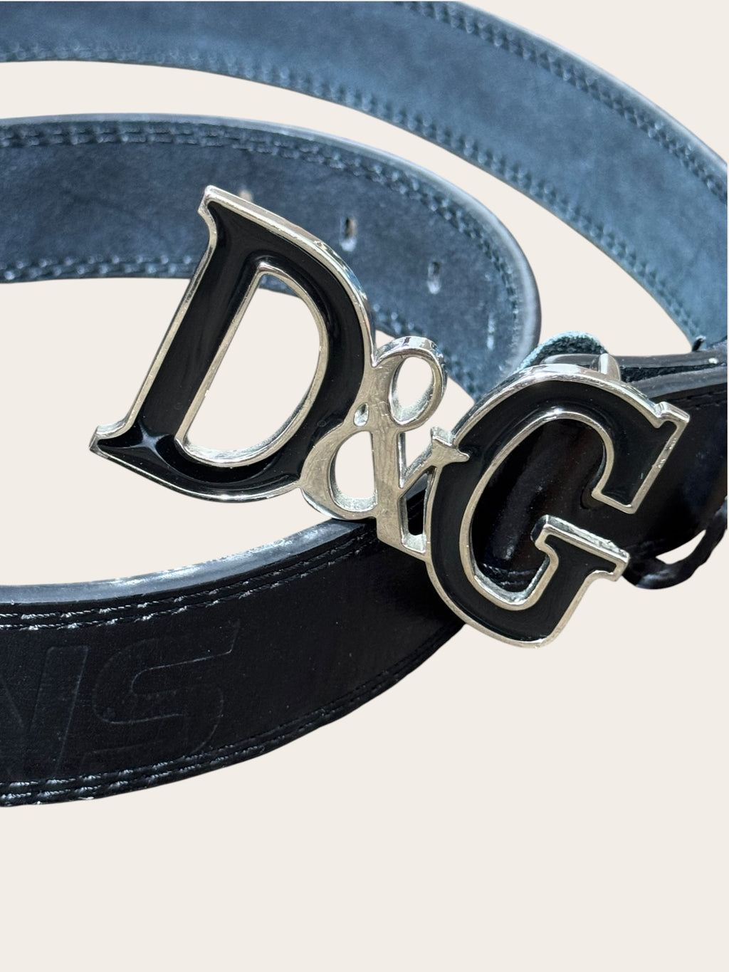 Ceinture Dolce & Gabbana en cuir – Noire – XL – Mixte — photo complémentaire 4