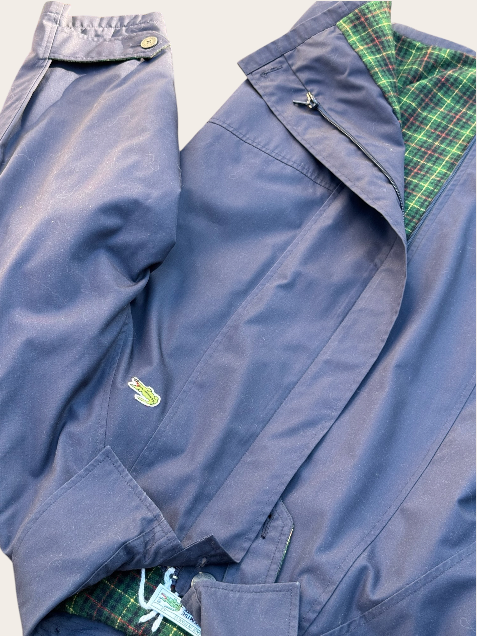 Veste Lacoste imperméable – Bleu marine – T.42 – Homme – Vintage — photo complémentaire 3