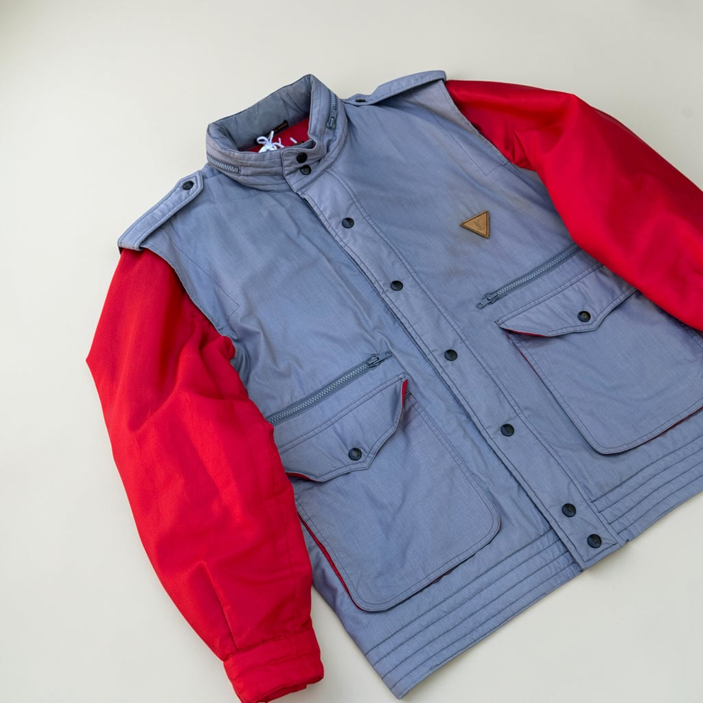 Veste Yves Saint Laurent Sportswear – Gris et rouge – M – Mixte – Vintage — photo complémentaire 2