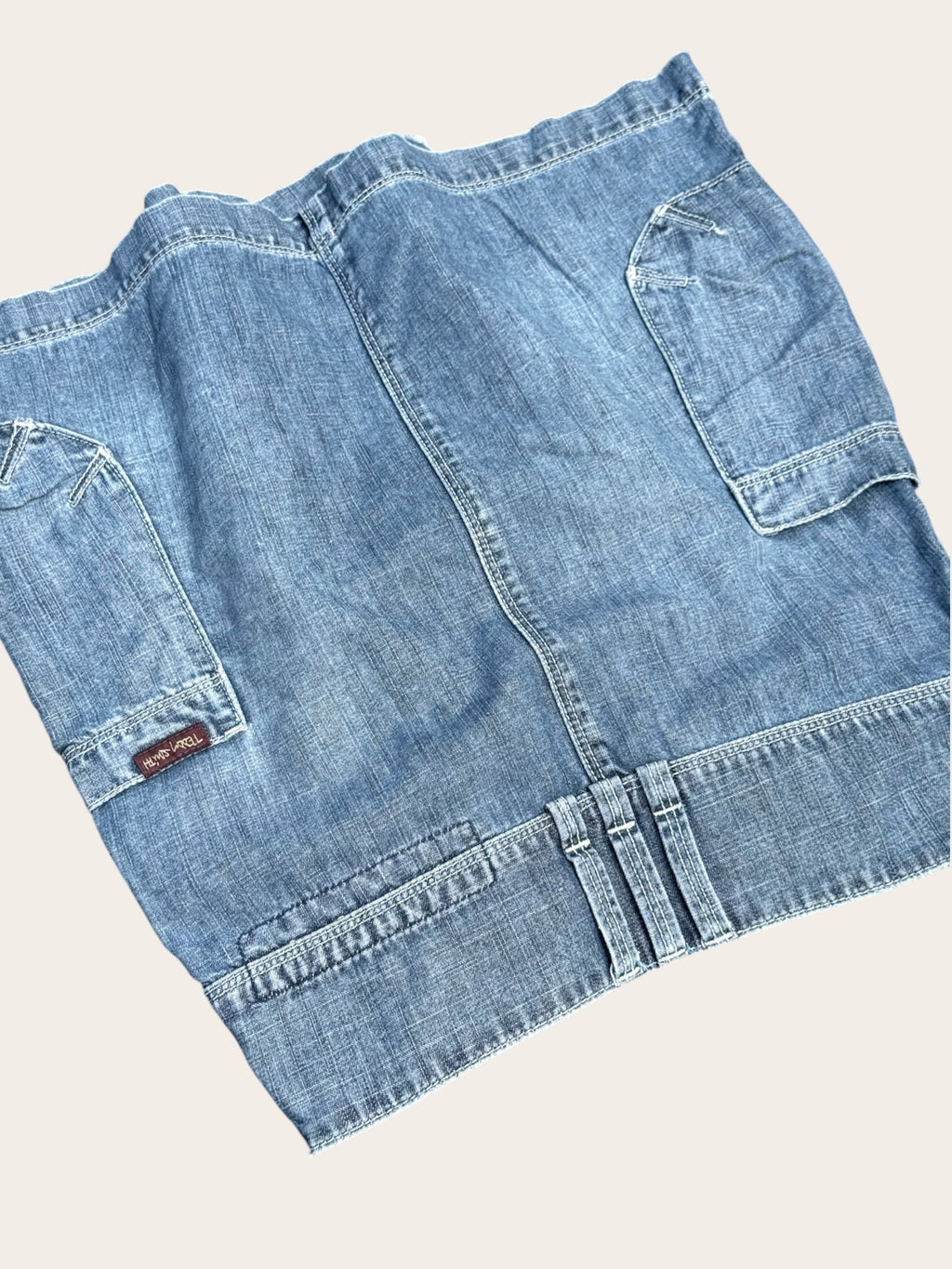 Jupe Cargo Teddy Smith Denim – Bleu clair – T.26 – Femme – Y2K — photo complémentaire 4
