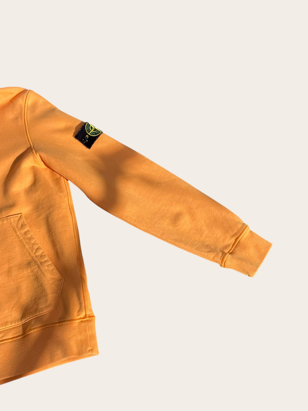 Sweat à capuche Stone Island – Orange pêche – S – Mixte — photo complémentaire 2