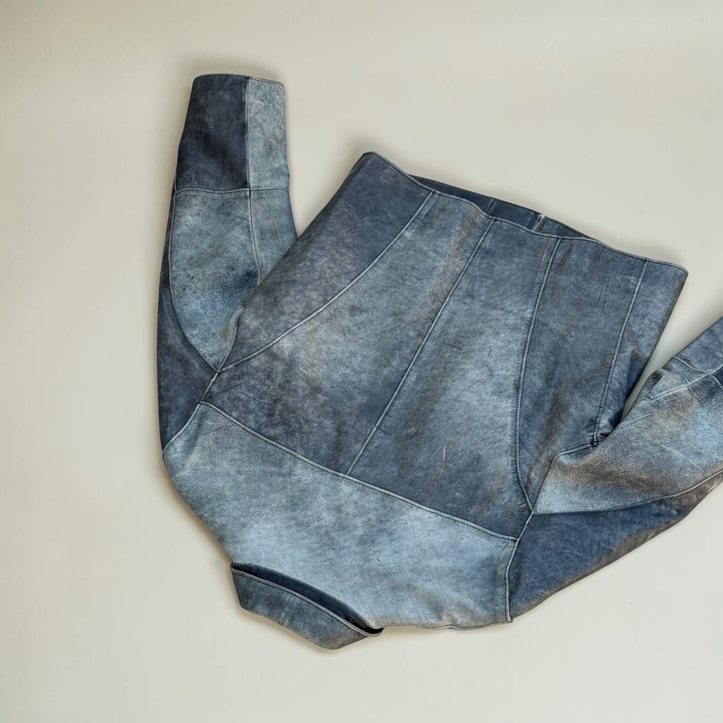 Veste en cuir Armand Thiery Studio – Gris patiné – M – Mixte — photo complémentaire 5