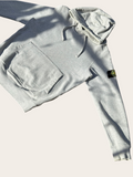 Stone Island Sweat à capuche Gris clair L Mixte