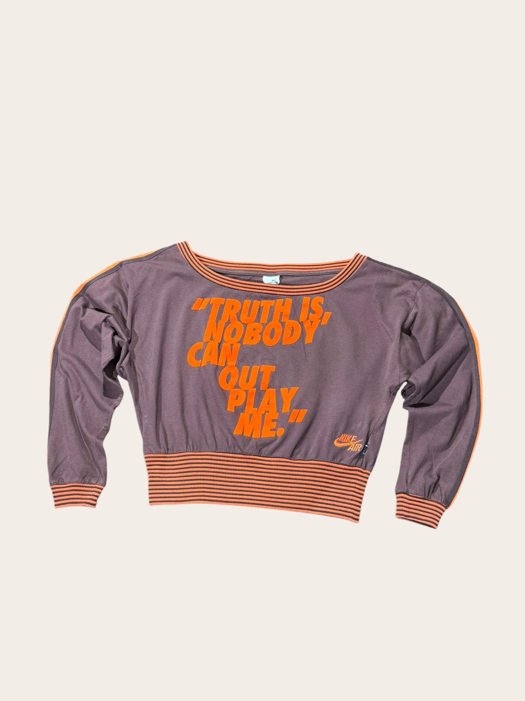 T-shirt manches longues Nike – Marron et orange – M – Femme — vue principale