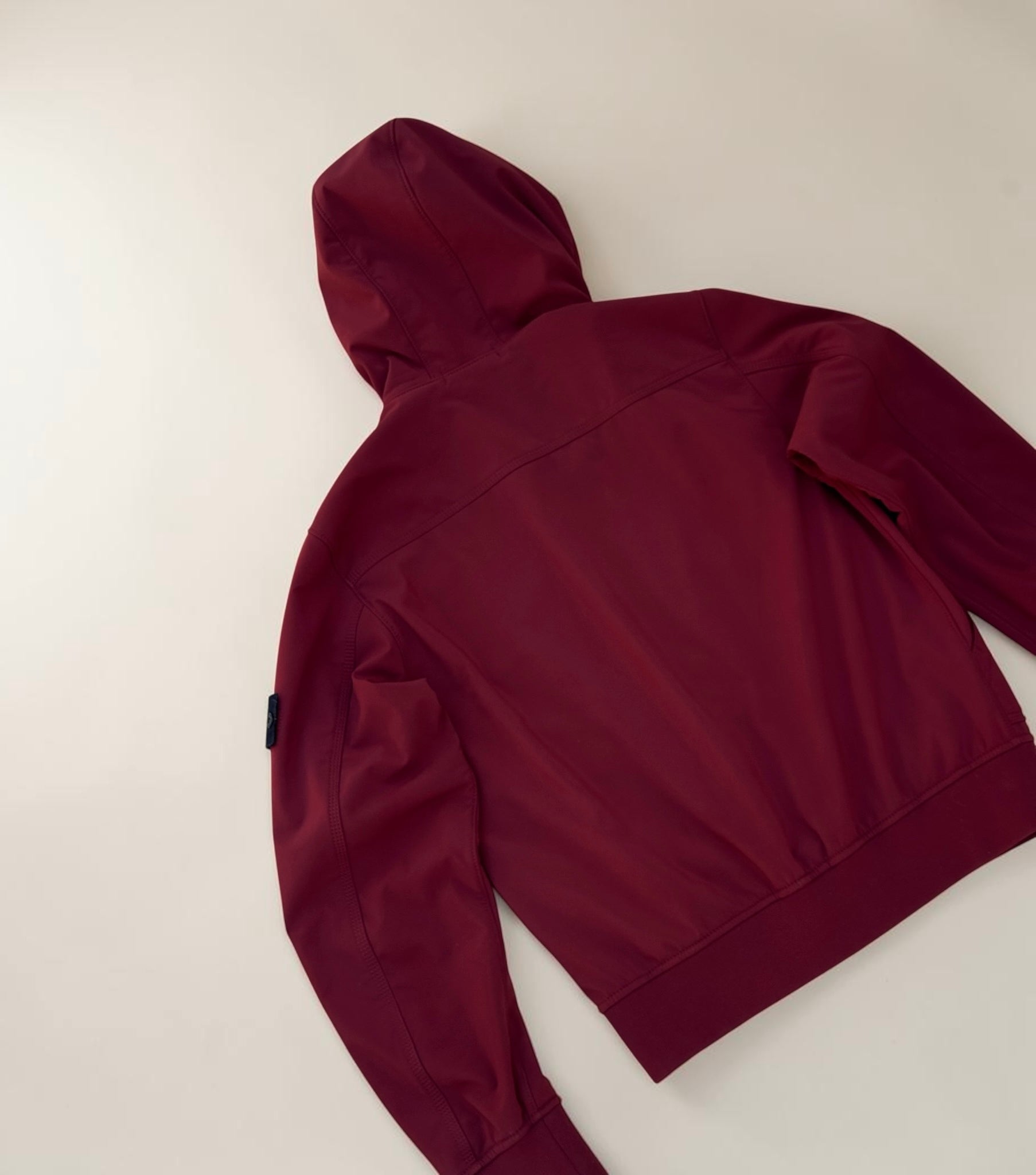 Veste Stone Island Softshell Bordeaux Capuche L Mixte