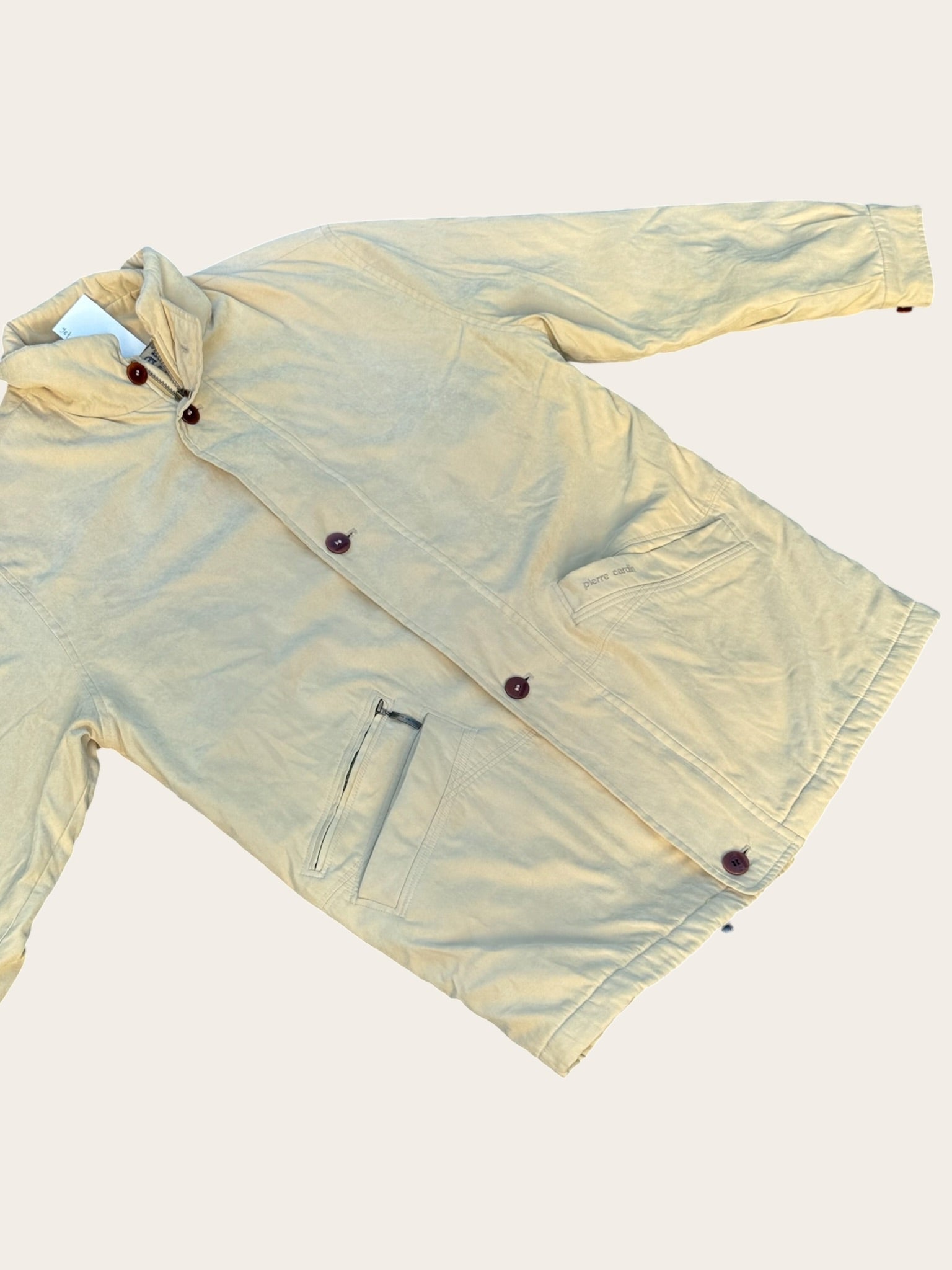 Pierre Cardin Parka Beige Vintage Taille 50 Homme