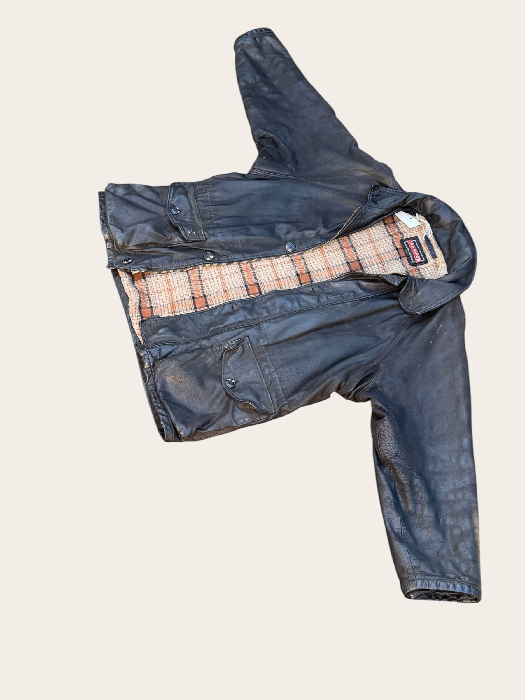 Veste Chevignon en cuir – Noire – L – Homme — photo complémentaire 2
