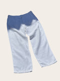 Pantalon Blanc Bleu Homme Vintage Taille 46