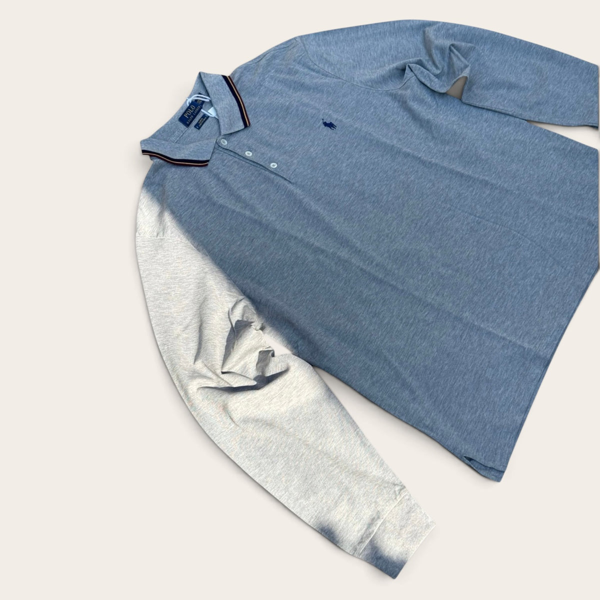 Polo Ralph Lauren Long-Sleeve Polo Shirt – Grey – XXL – Men's