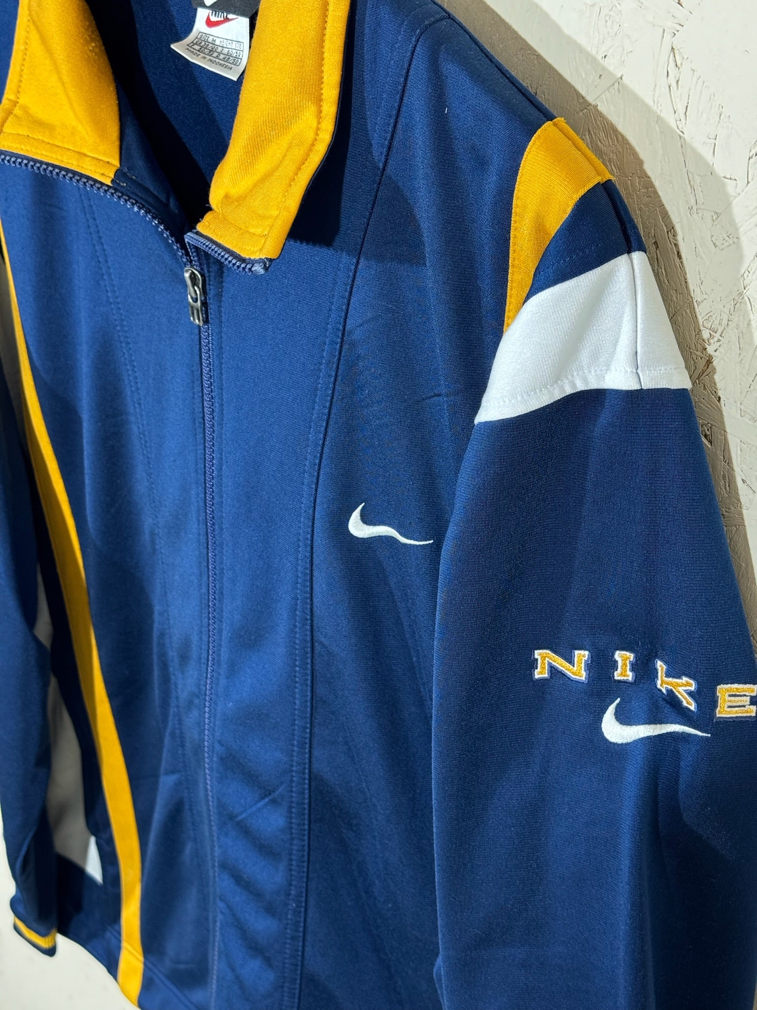 Veste Nike zip bleu/jaune – M – Vintage – Mixte