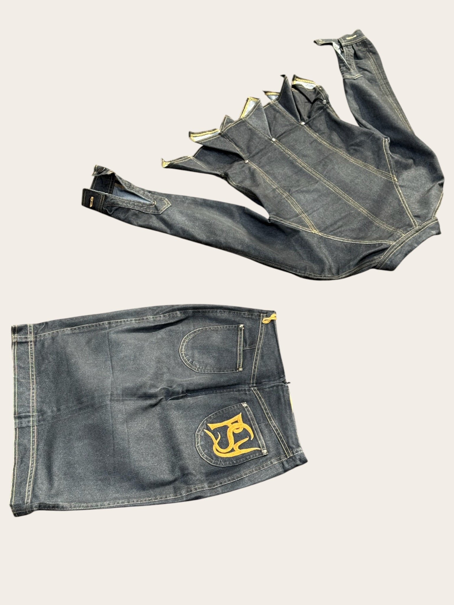 Ensemble PSY Monaco Denim Femme Taille 38 Y2K