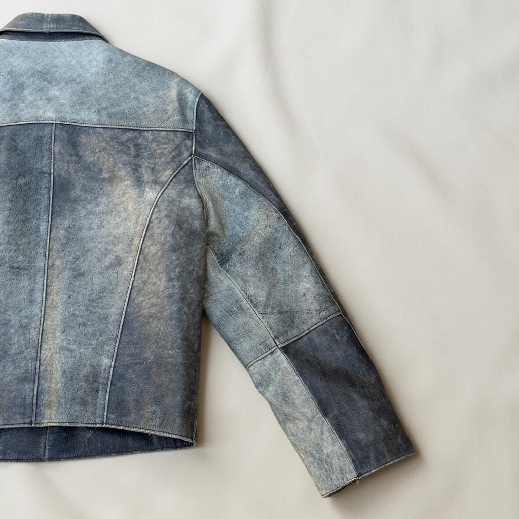 Veste en cuir Armand Thiery Studio – Gris patiné – M – Mixte — photo complémentaire 3