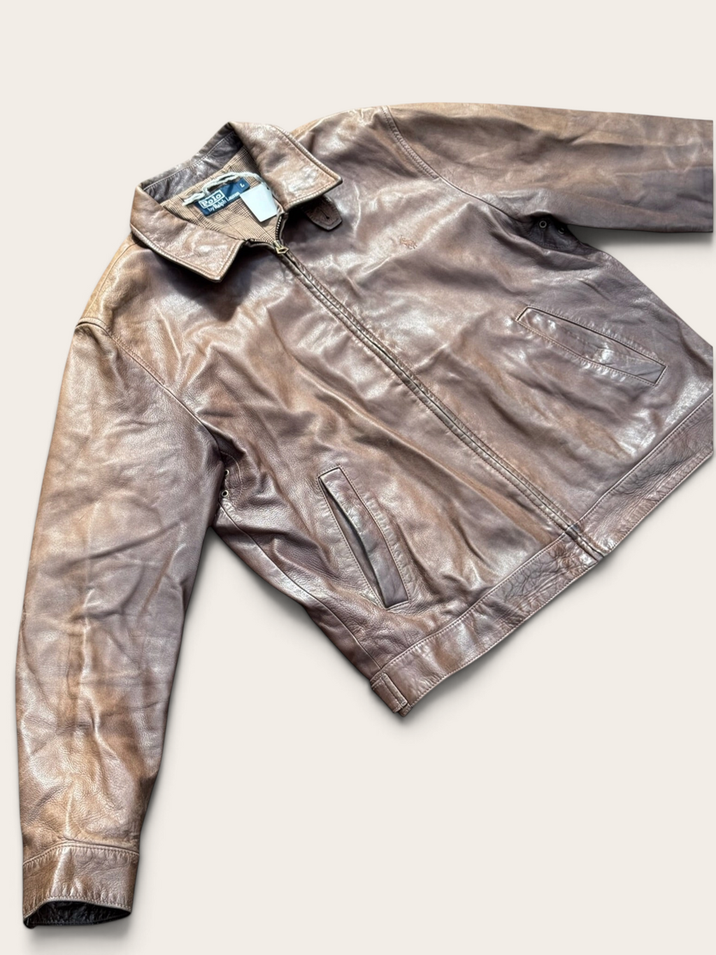 Veste en cuir – Ralph Lauren – L – Homme – Vintage