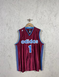 Débardeur Adidas Basketball Bordeaux N°1 Vintage L Mixte