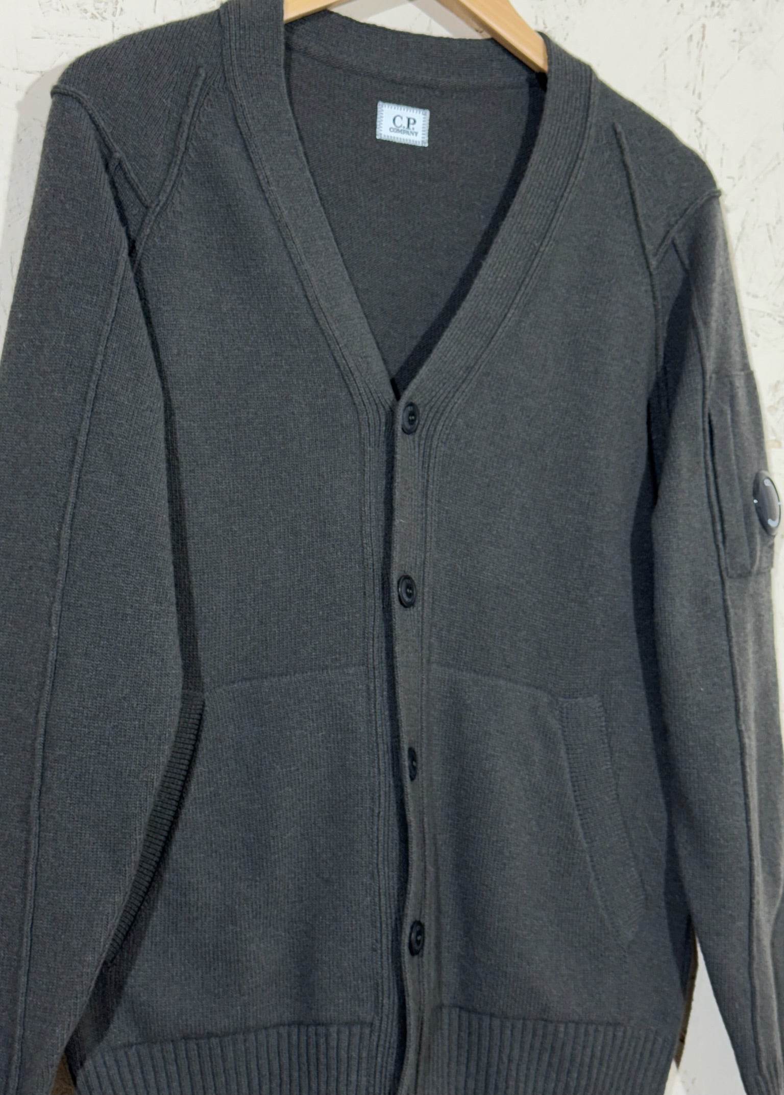 Cardigan C.P. Company Gris Laine M Mixte