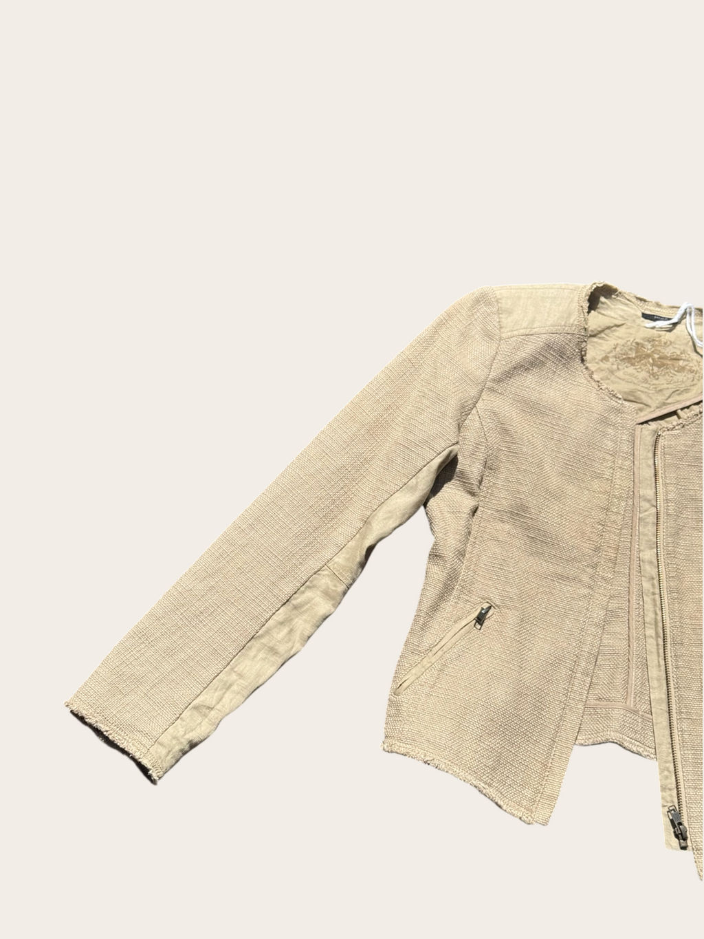 Veste IKKS texturée – Beige – T.38 – Femme — photo complémentaire 2