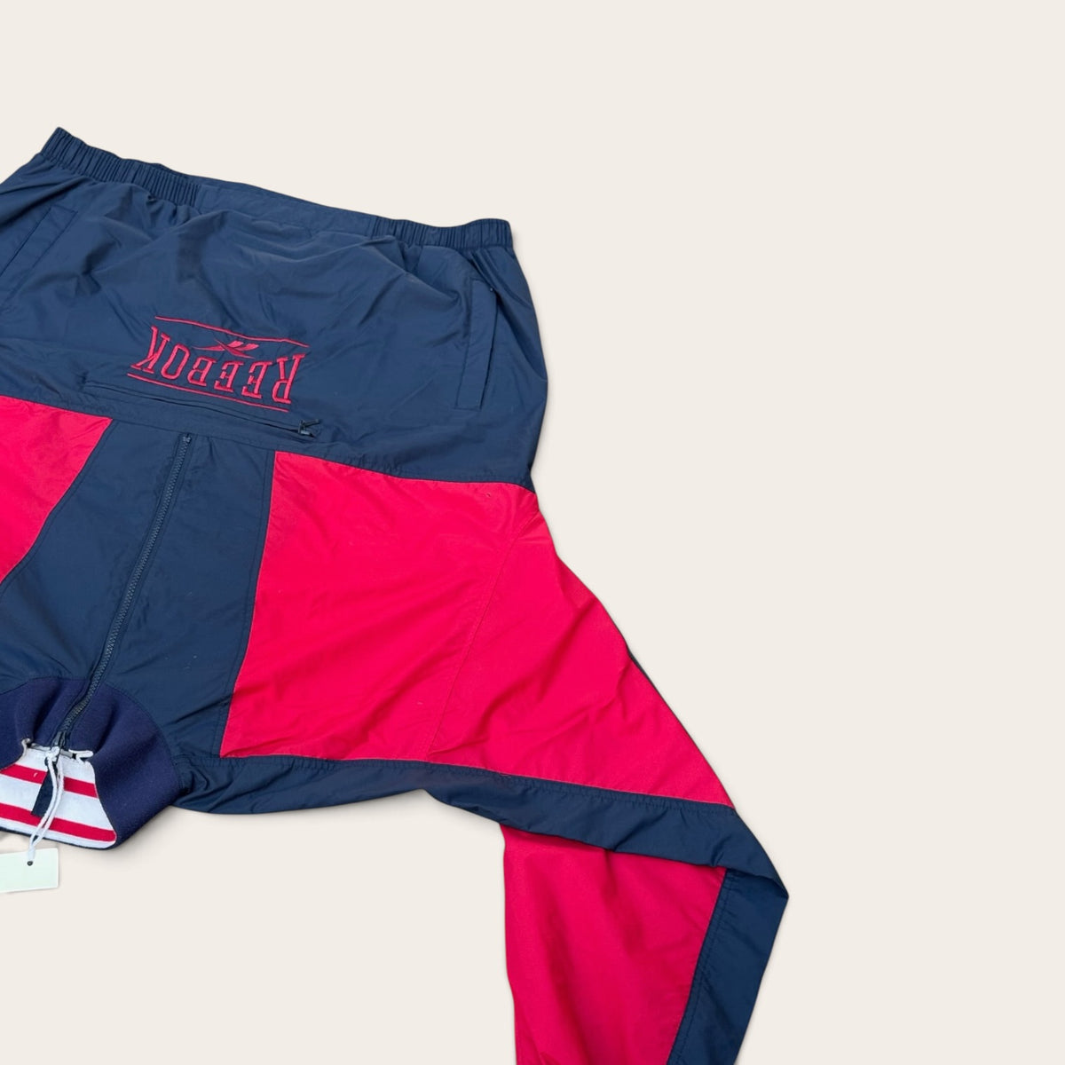 Reebok Anorak – Red and Navy – L – Unisex – Vintage