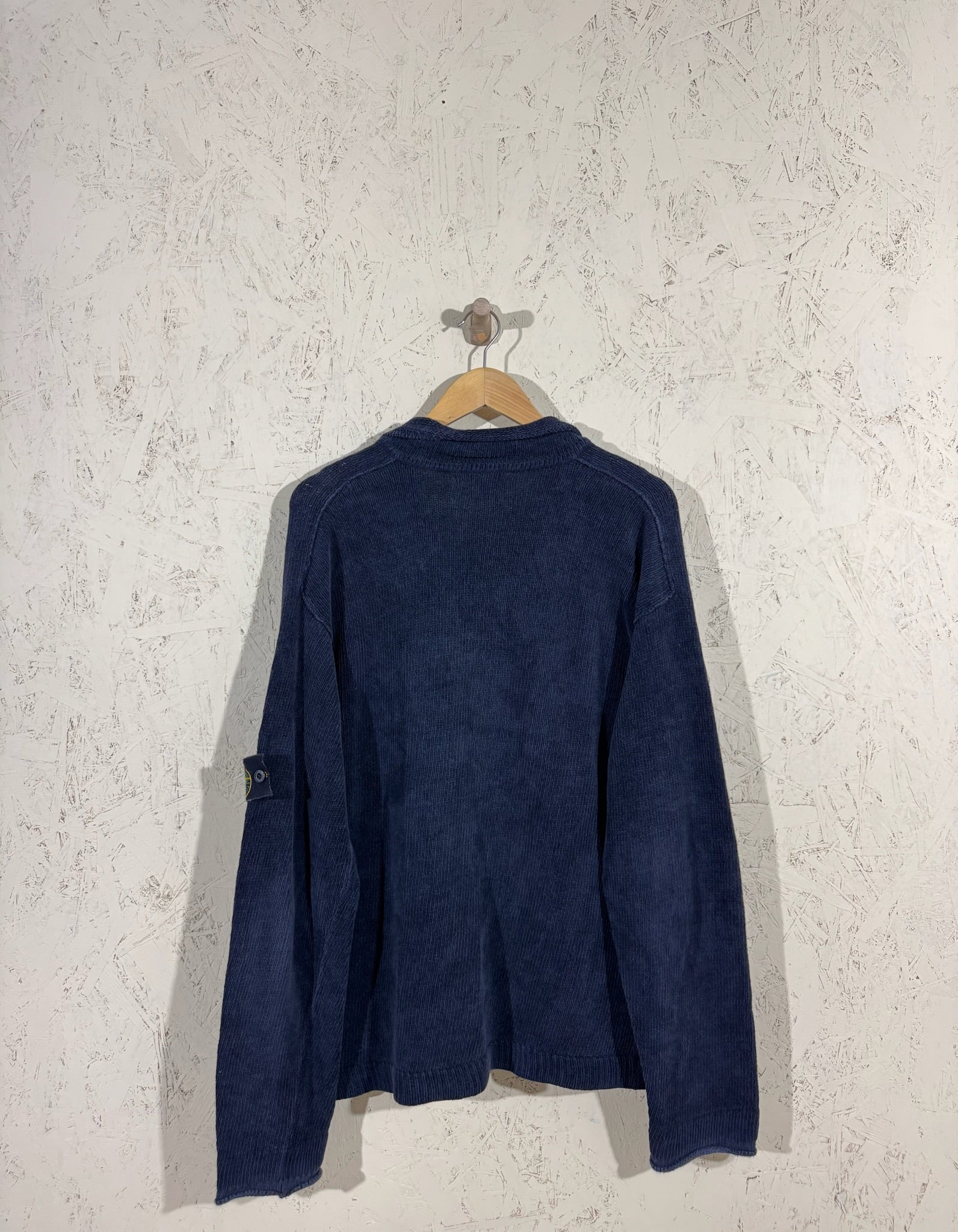 Pull Stone Island Col Boutonné Bleu XL Vintage Mixte