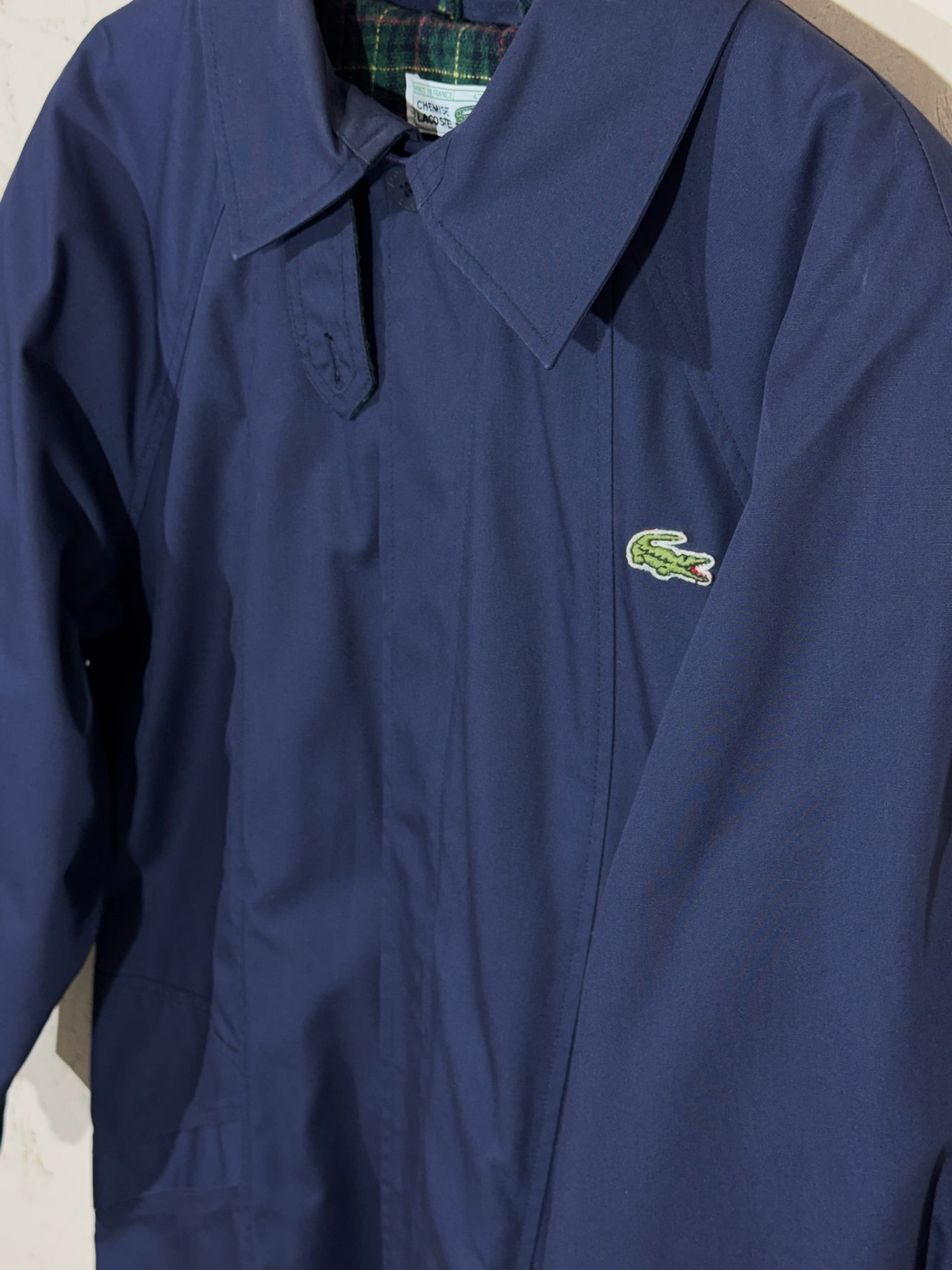 Veste Lacoste Imperméable Bleu Marine – M - Vintage - mixte