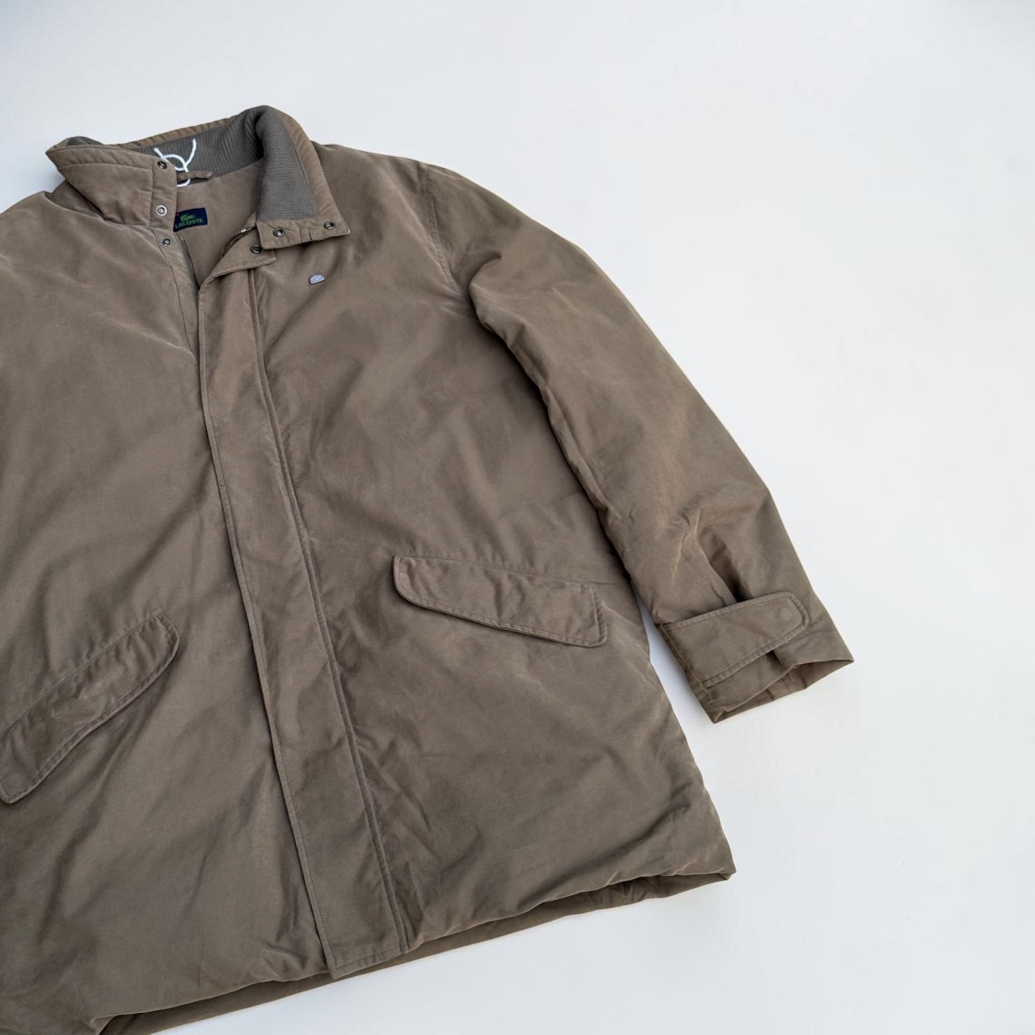 Veste Lacoste duvet beige – XL – vintage – mixte