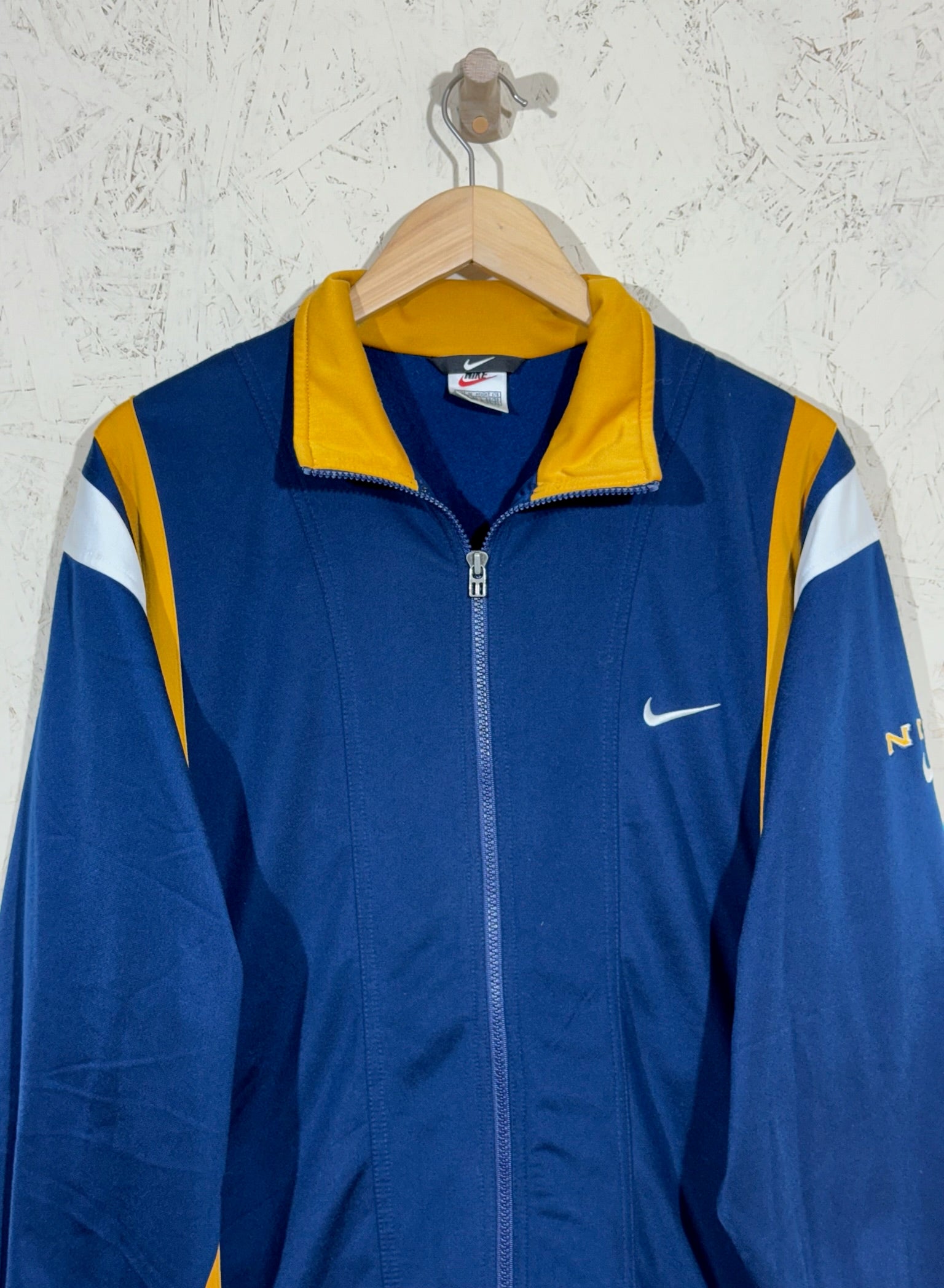 Veste Nike zip bleu/jaune – M – Vintage – Mixte