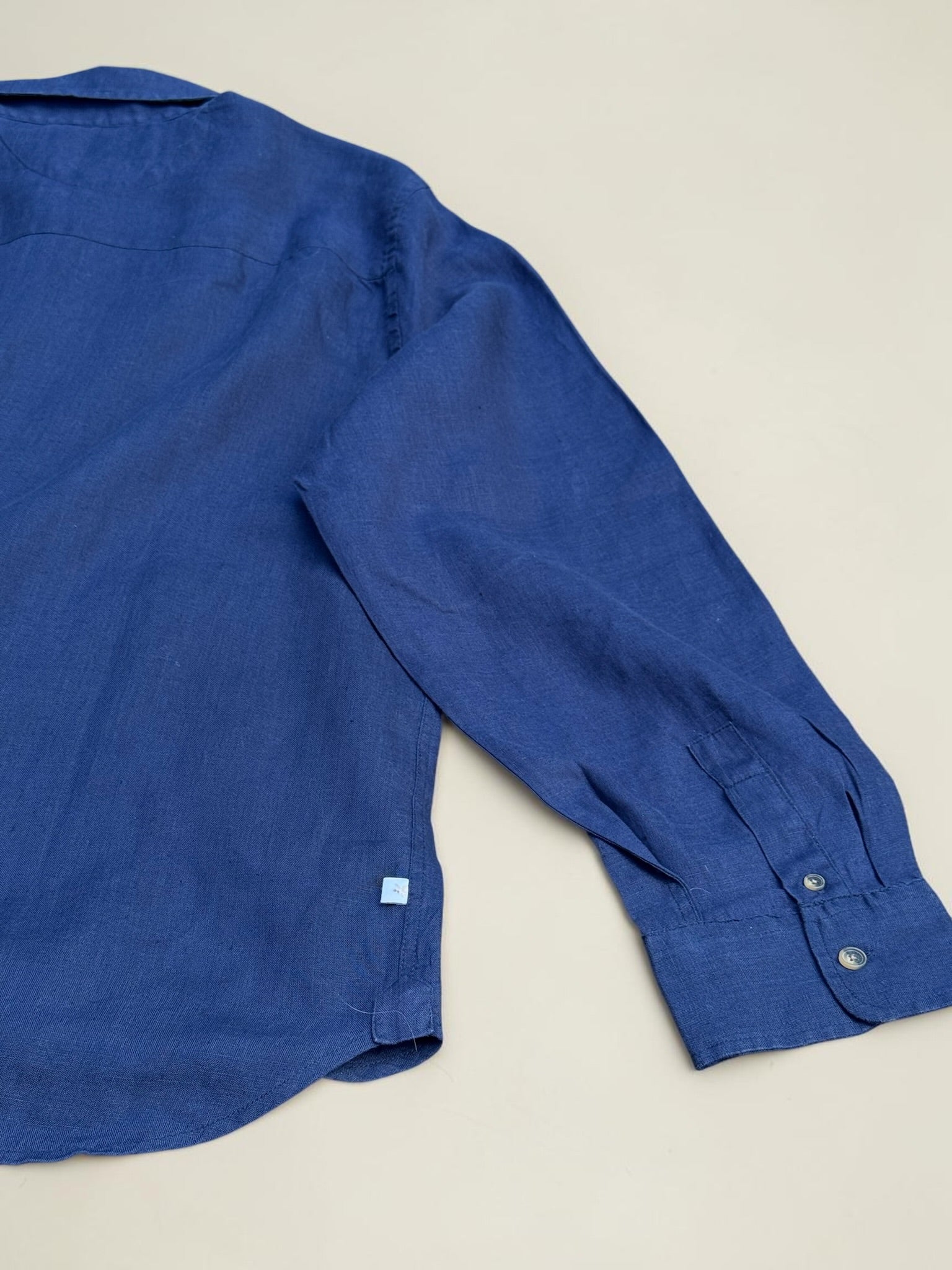 Chemise Chevignon Lin Bleu Marine Brodée Homme XXL
