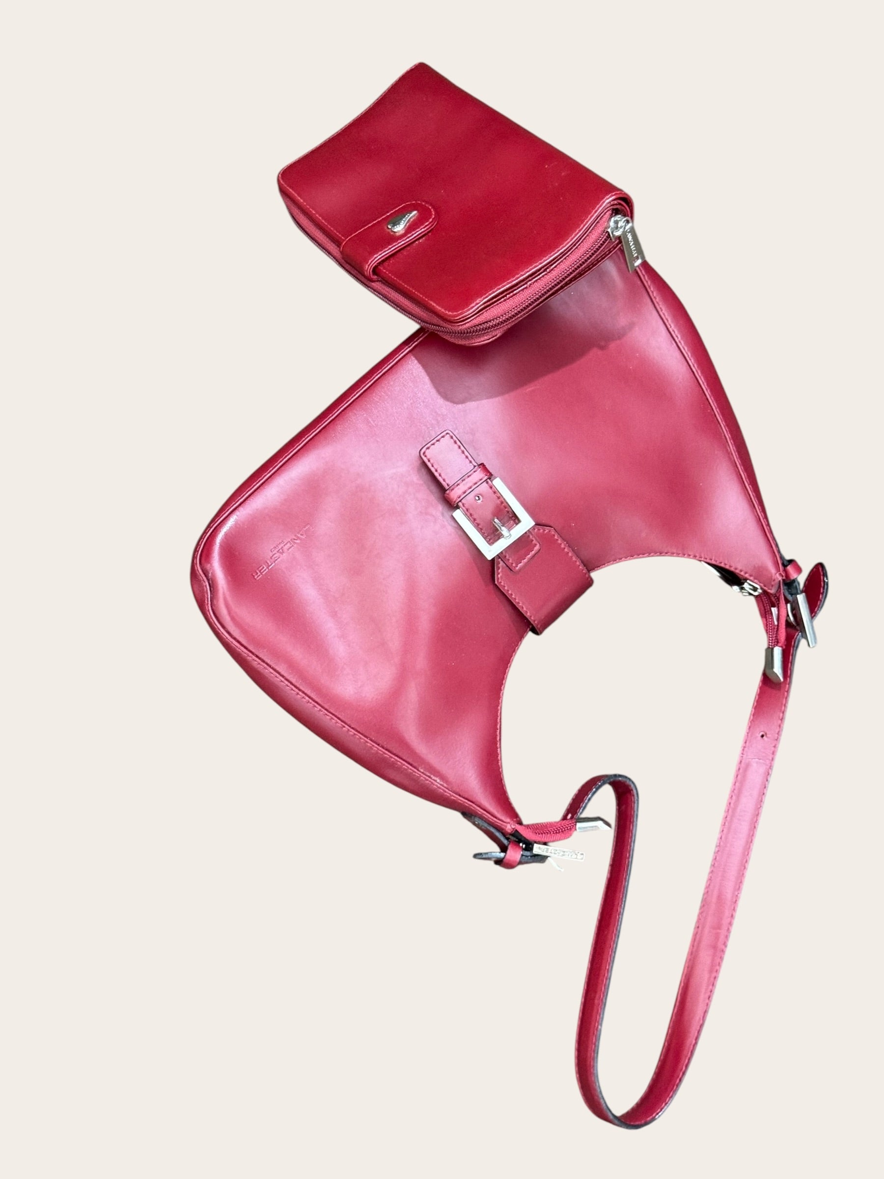 Ensemble Lancaster sac et porte-monnaie – Rouge – Taille unique – Femme — photo complémentaire 2