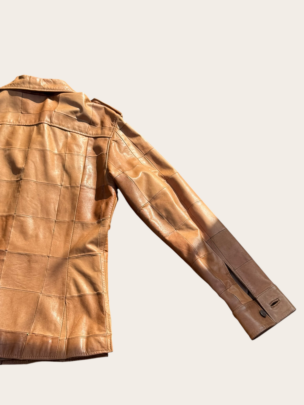 Veste en cuir Levi’s Patchwork – Camel – L – Mixte — photo complémentaire 5