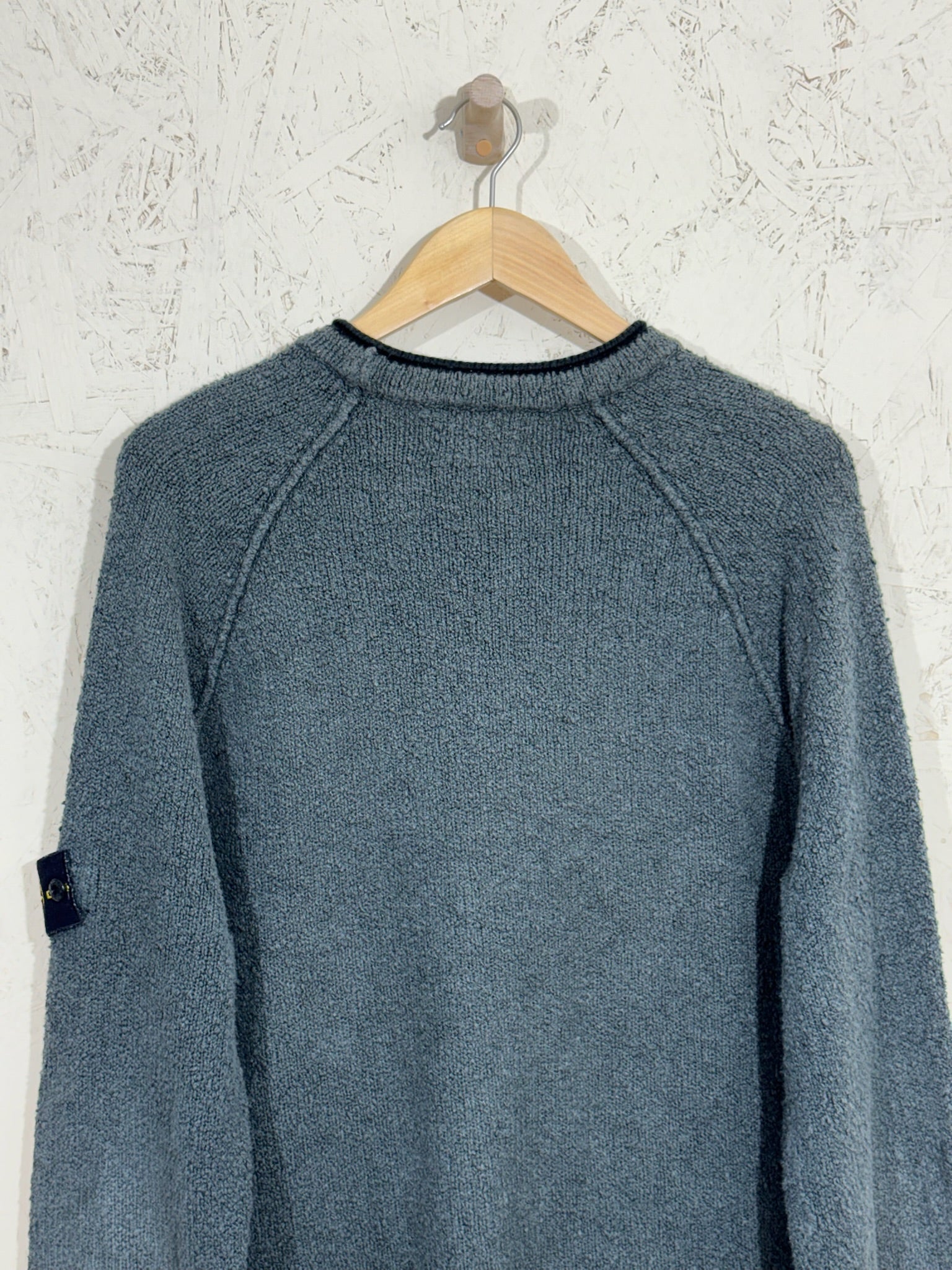 pull Stone Island Gris Crewneck Badge Compass - L - Mixte
