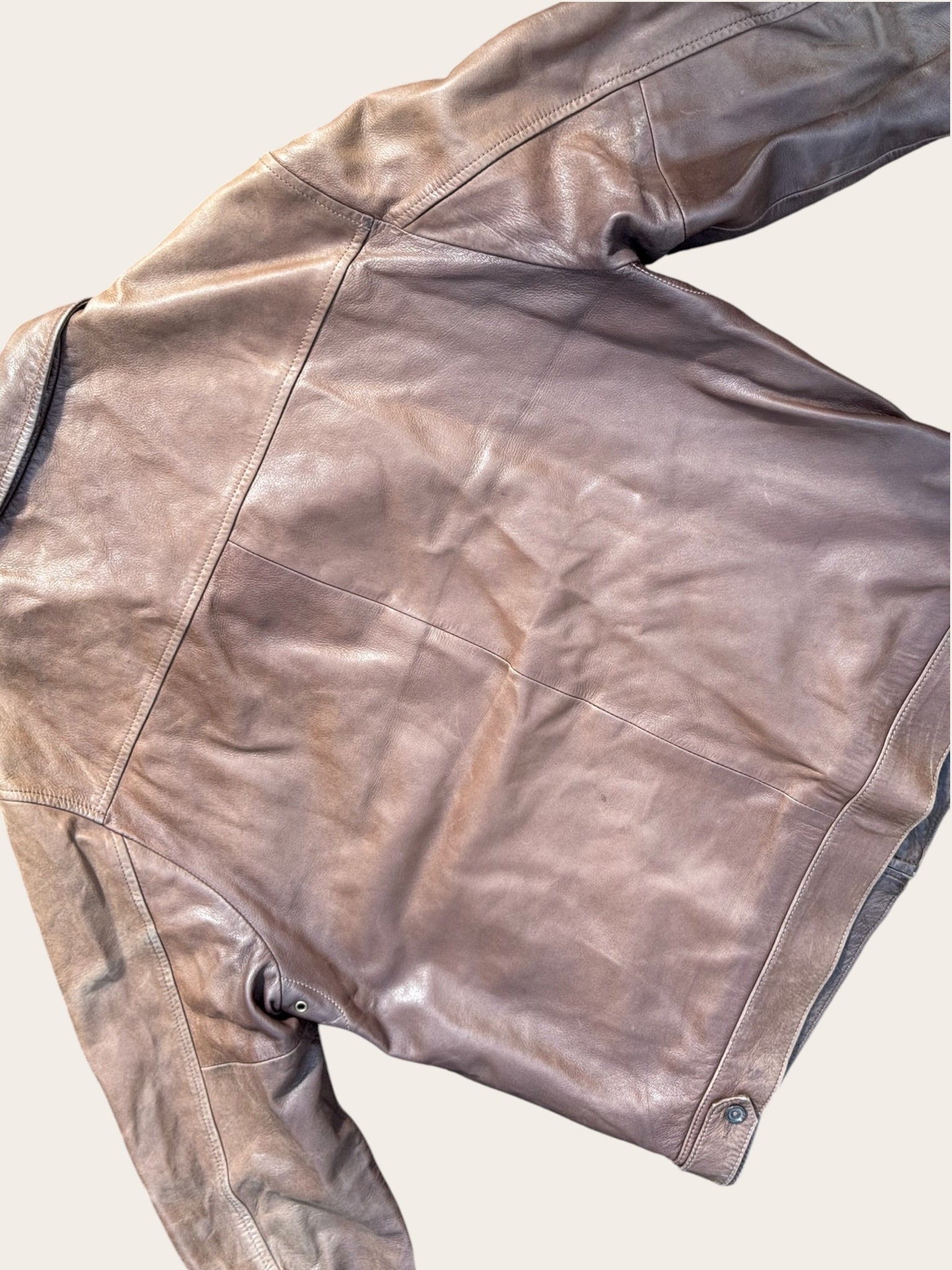 Veste Cuir Ralph Lauren Marron Taille L Homme