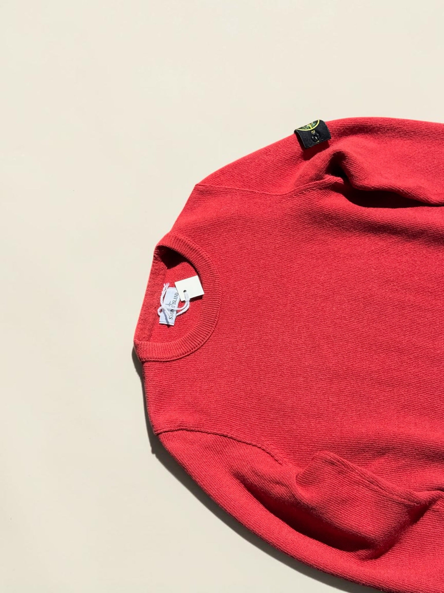 Pull Stone Island Laine Rouge Homme Taille L