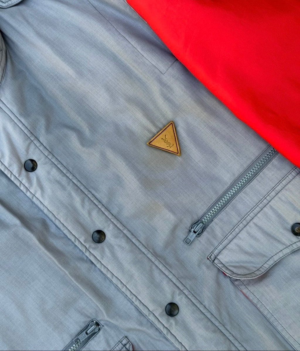 Veste Yves Saint Laurent Sportswear – Gris et rouge – M – Mixte – Vintage — photo complémentaire 7