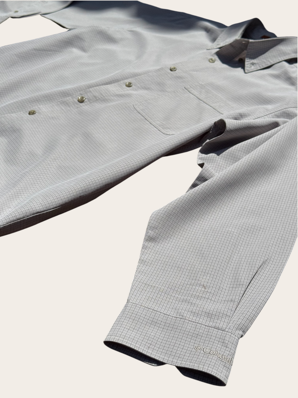 Columbia checked shirt light grey size M men's – view 3