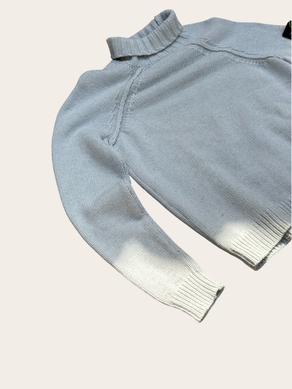 Pull Stone Island col roulé – Blanc – L – Mixte — photo complémentaire 2