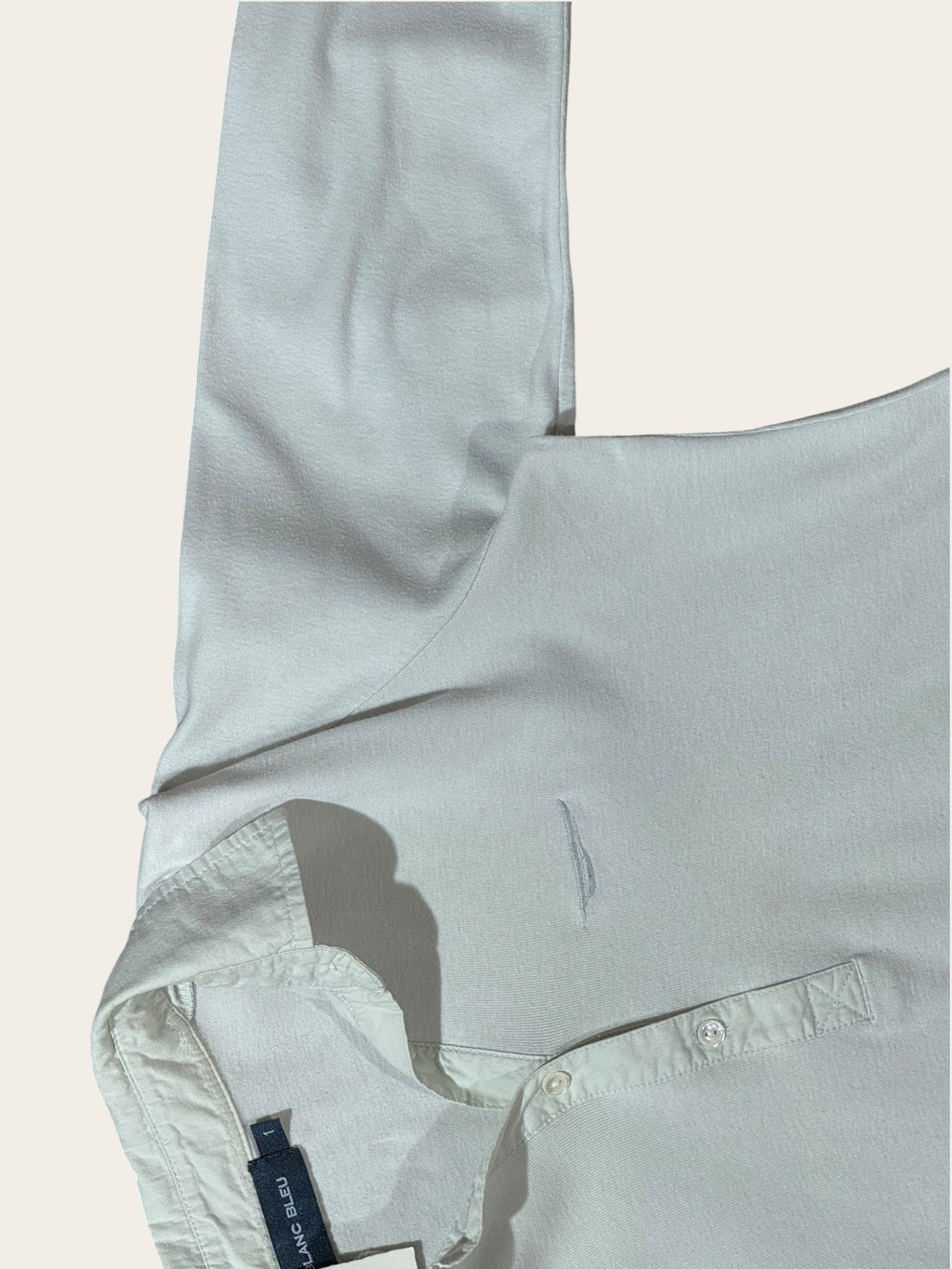 T-shirt Blanc Bleu – Blanc – T.1 – Femme — photo complémentaire 3